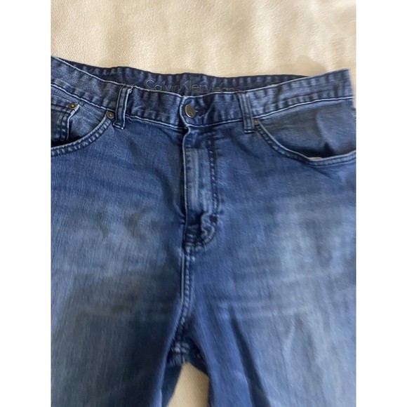Calvin Klein Relaxed Straight Men’s Blue Denim Jeans Size 36W 30L - Picture 4 of 16